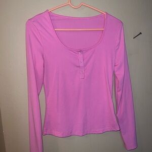 Pink Long Sleeve Women's Top